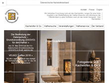 Tablet Screenshot of kachelofenverband.at
